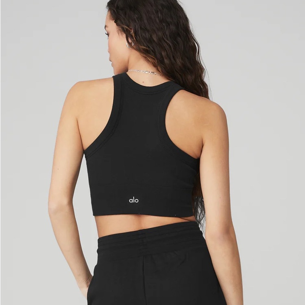 Black Alo Seamless Delight High Neck Bra Small